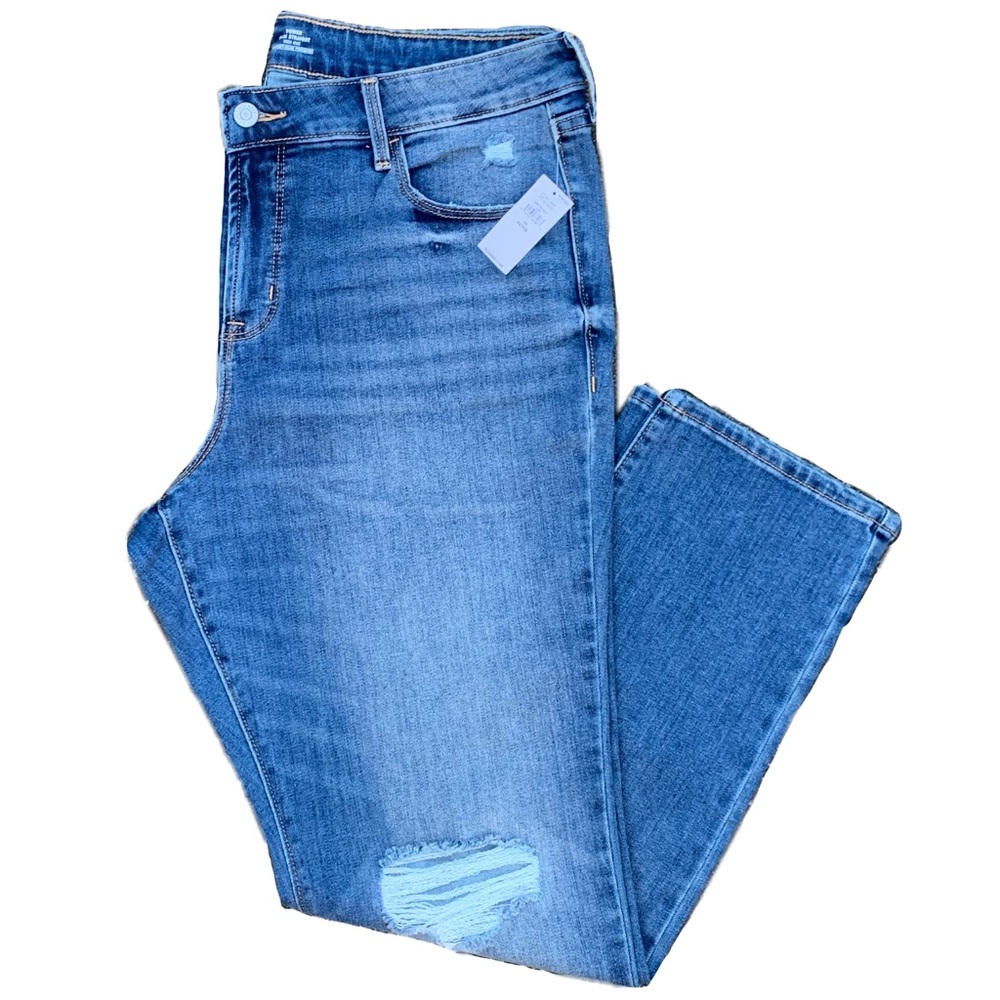 Old Navy High Rise Power Slim Straight Jeans